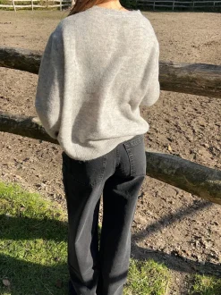 Trine cardigan i uld - Lysegrå