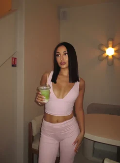 Ultimate v-neck top - Candyfloss