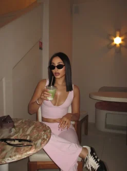 Ultimate v-neck top - Candyfloss