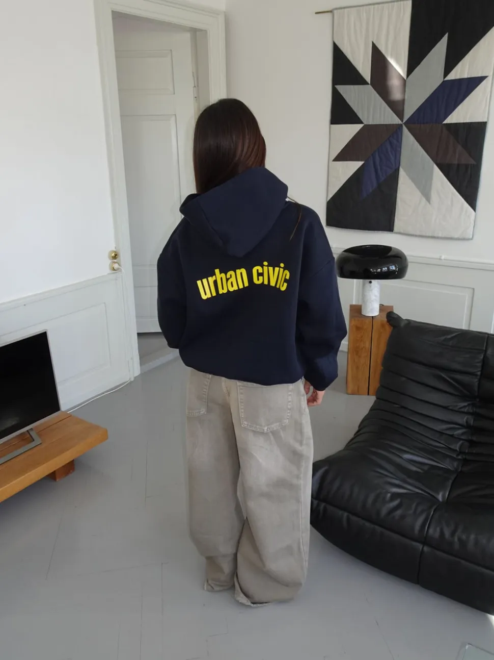 Urban Civic oversized hoodie - Navy