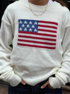 US flag strik - Hvid