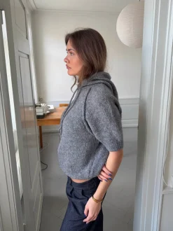Vanja strikket hoodie - Grå