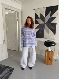 Vera bluse med striber - Rød/hvid/blå