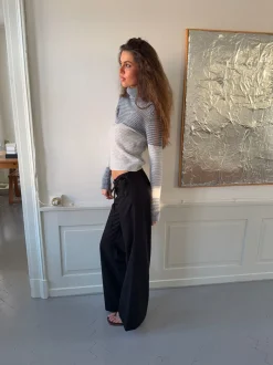 Vinna suitbukser med metalring - Sort