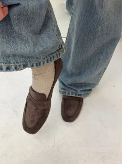 Watson loafers i ruskind - Mørkebrun