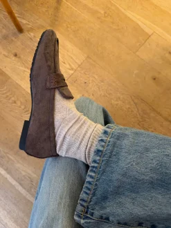 Watson loafers i ruskind - Mørkebrun