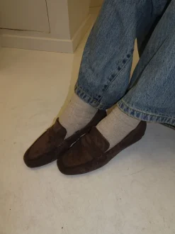 Watson loafers i ruskind - Mørkebrun
