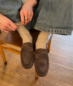 Watson loafers i ruskind - Mørkebrun