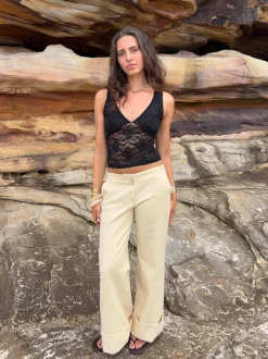 Yana top i blonde - Sort