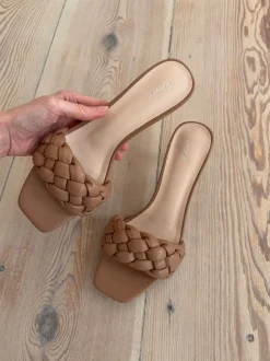 Yasmin mules med flet - Beige