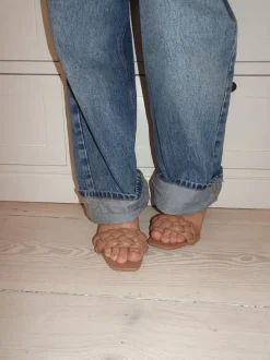 Yasmin mules med flet - Beige