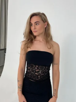 Zera tubetop i blonde - Sort