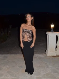 Zita bandeau meshtop - Leopard