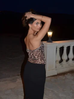 Zita bandeau meshtop - Leopard