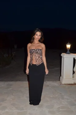 Zita bandeau meshtop - Leopard