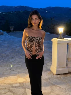 Zita bandeau meshtop - Leopard
