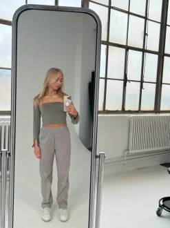 Zuri bukser med striber - Blå/beige