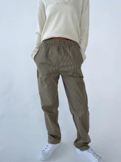 Zuri bukser med striber - Kaki/beige