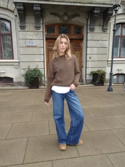Zuzanna mohair striktrøje - Brun