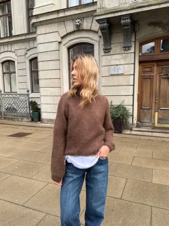Zuzanna mohair striktrøje - Brun